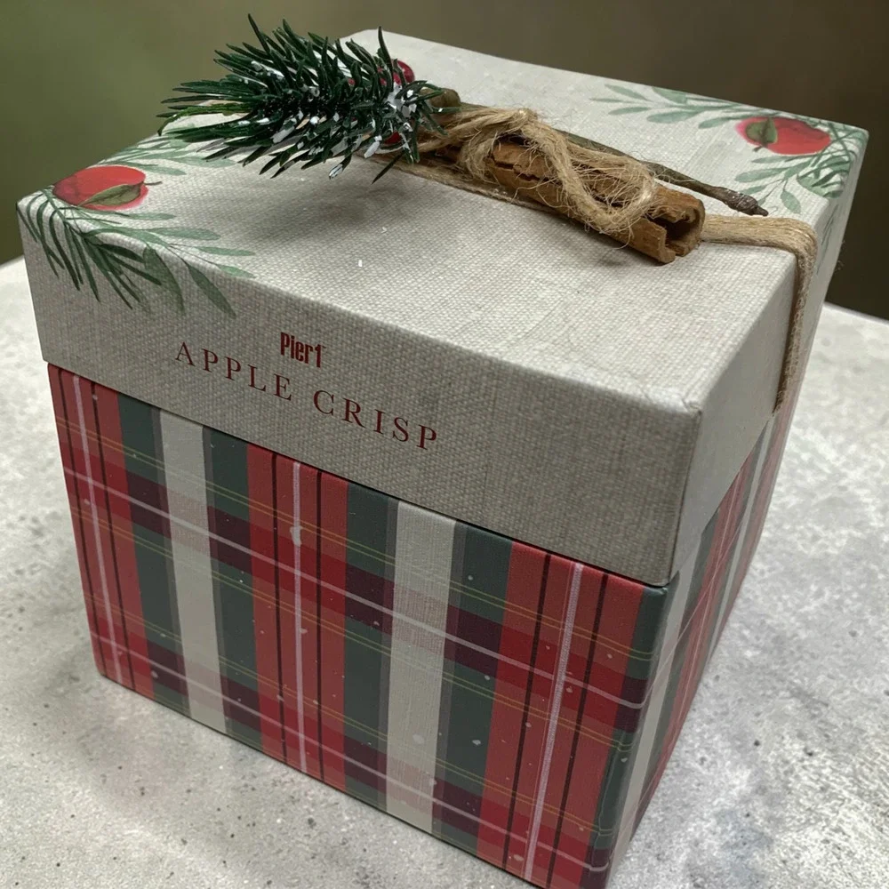 Vintage Pier 1 Apple Crisp Candle 10oz Holiday Box New Unburned Discontinued